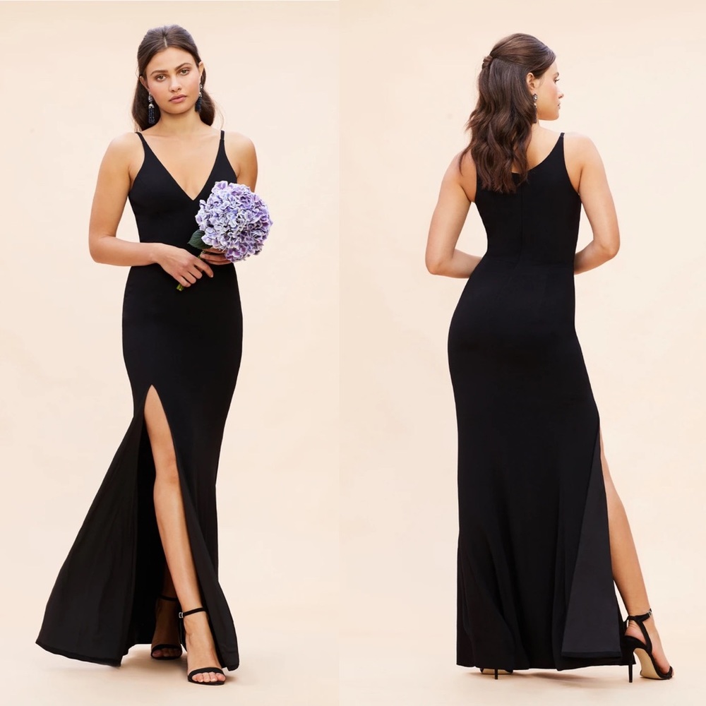 NWT Dress the Population Iris Gown in black